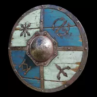 Blood Blue-White Wooden Shield