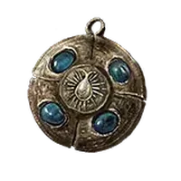 Cerulean Amber Medallion