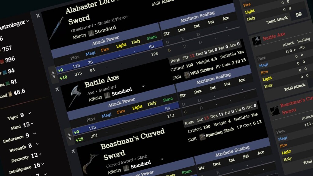Elden Ring Weapon Calculator