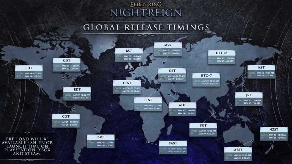 Elden Ring Nightreign Launch Times