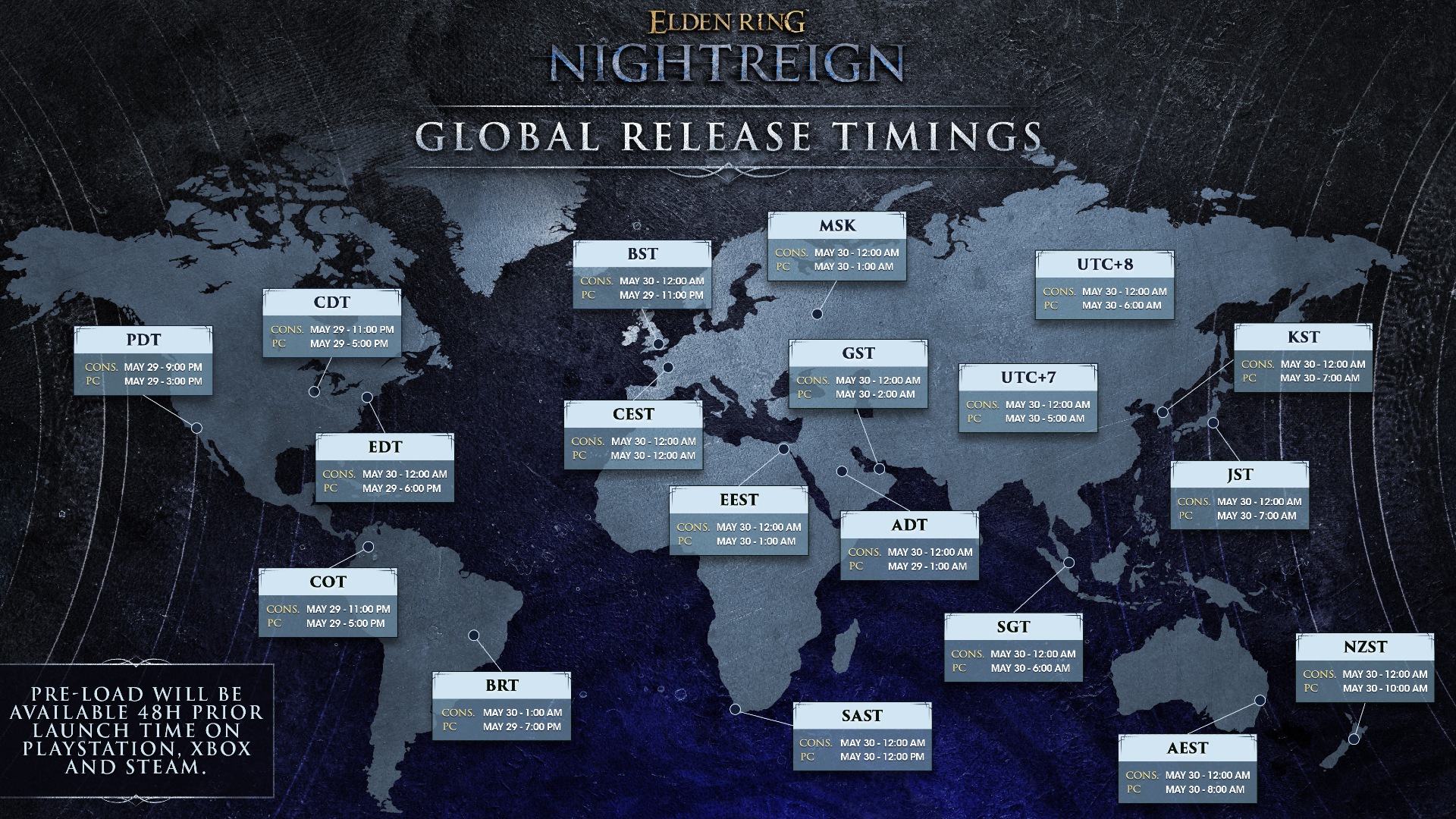 Elden Ring Nightreign Launch Times